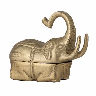 Goldener Elefant als Schmuckdose