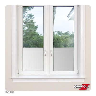 Sichtschutzfolie Fensterfolie satiniert blickdicht Sandstrahloptik inklusive Maßanfertigung