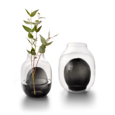 Philippi - Schwebende Kugelvase LOUISA aus Glas | Doppelvase für Blumen & Deko