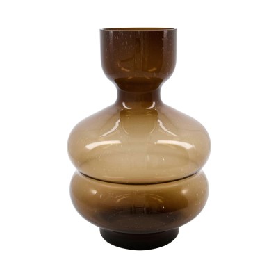 Braune Design Vase in abstrakter Form Packshot