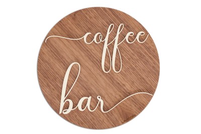 Coffee Bar, Holzdekoration