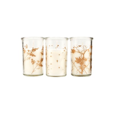 House Doctor - Kerzen-Set im Glas, Weiße Teelichter in drei Varianten