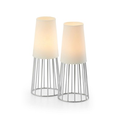 Tischleuchten Teelichthalter Lampen Set | 2x Teelichter diffuses Licht - Philippi