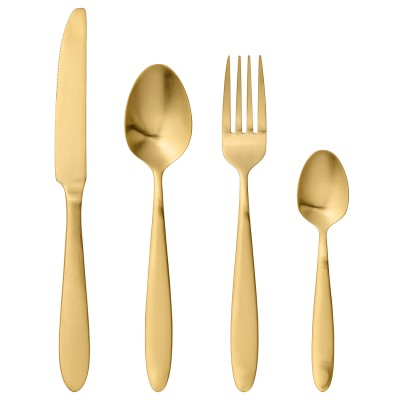 Besteck | Frea | Cutlery Tafelbesteck Gold – 4 teilig